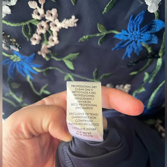 JS Collections Amira Floral Lace Overlay Ruffle Trim Maxi Dress Womens Size 2 - Picture 8 of 10